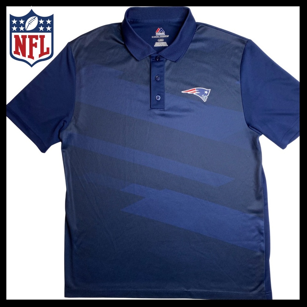New England Patriots NFL Cool Base Short Sleeve Men’s Polo Shirt Size (L)